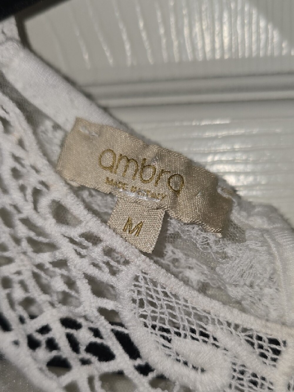 Ambra White Lace Crochet Top - Picture 2 of 7
